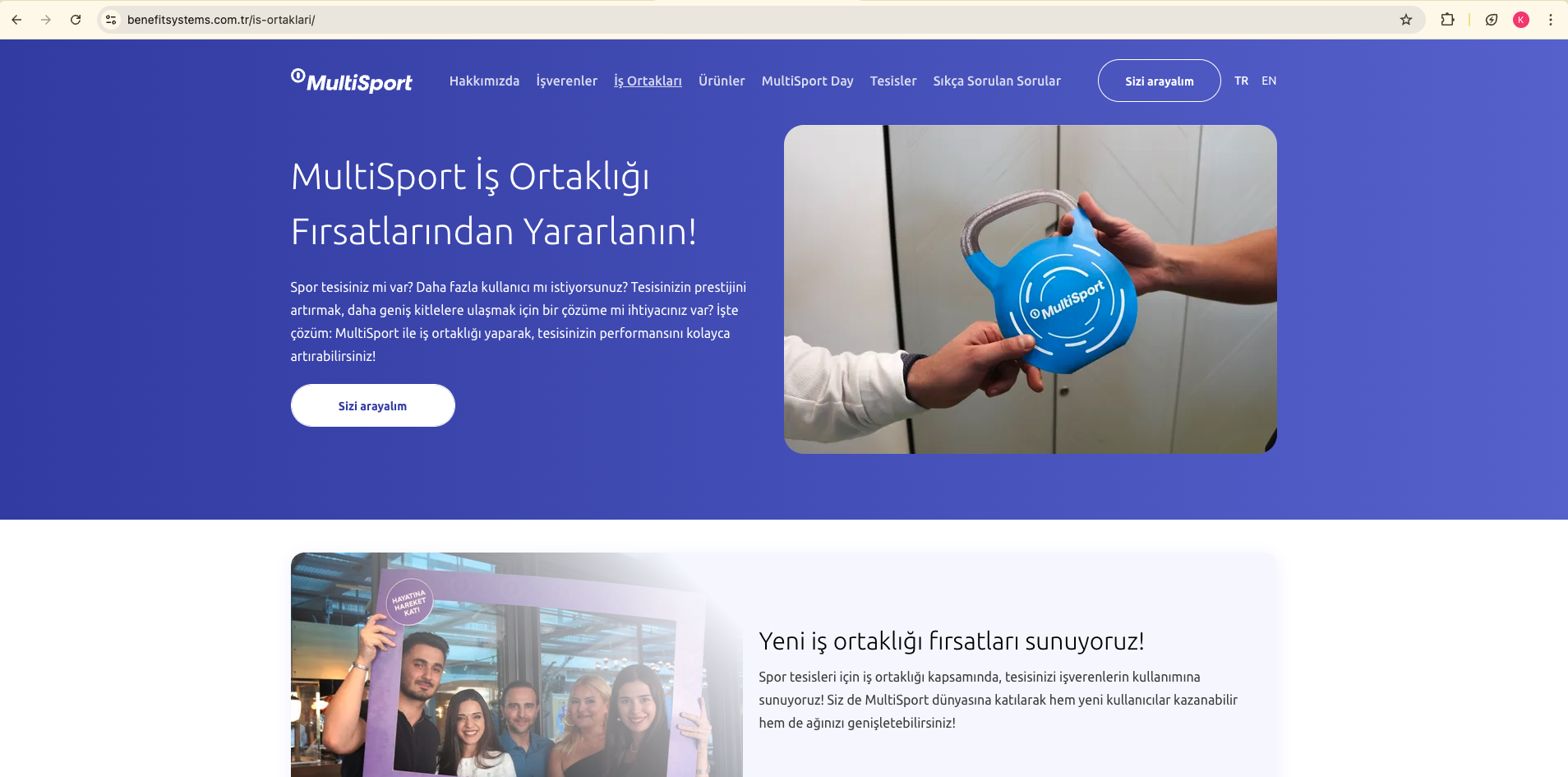 MultiSport ana sayfa — hizmet ve aktivite yapısı