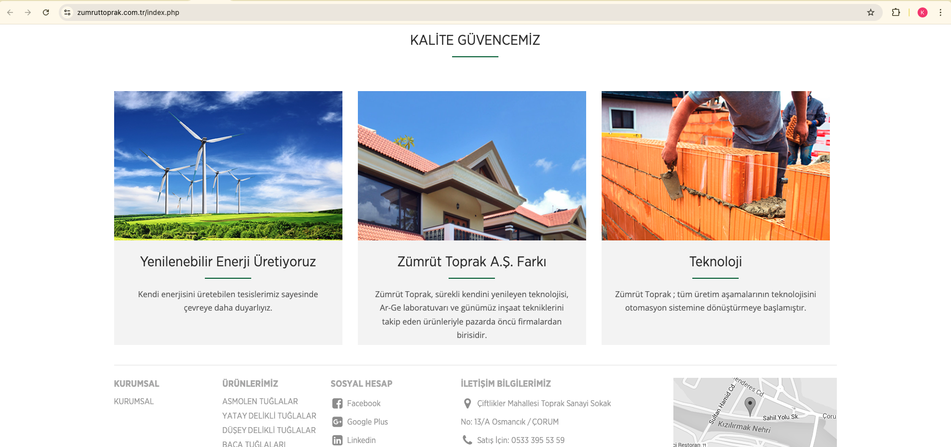 Zümrüt Toprak ana sayfa — üretim ve ürün yapısı