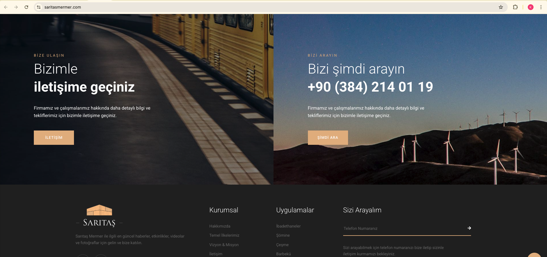 Sarıtaş Mermer ürün ve proje sayfaları — SEO yapı