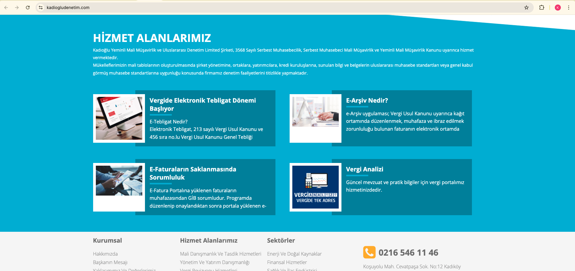 Kadıoğlu Denetim hizmet sayfaları — SEO yapı