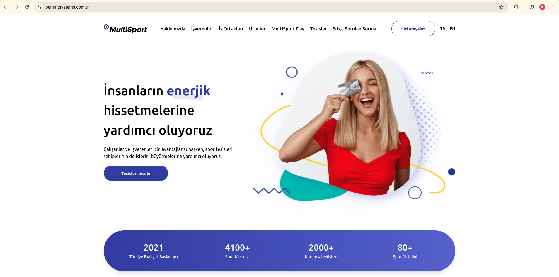 MultiSport (Benefit Systems) — masaüstü web arayüzü